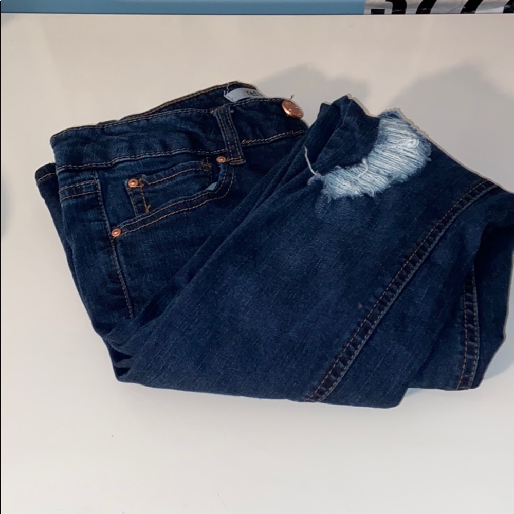 Refuge dark wash ripped jeans